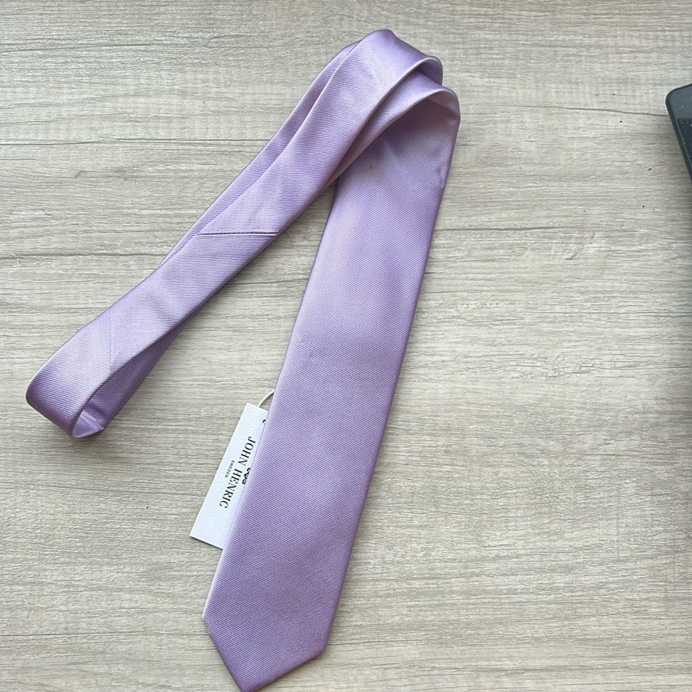 John Henric purple tie. Brand new with tags.